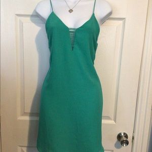 Women’s green cocktail dress